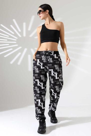 Unisex Karışık Desen Jogger Lastik Paça Sokak Stili Oversize Eşofman Altı | MS             1319